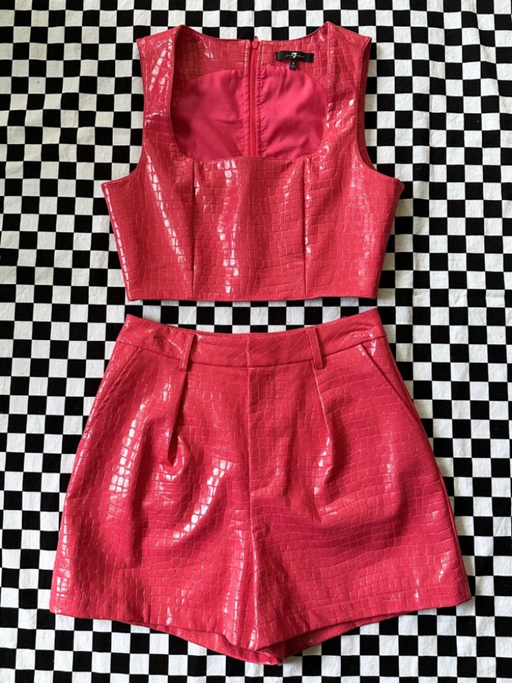 7 For All Mankind Pink Croc Matching Set